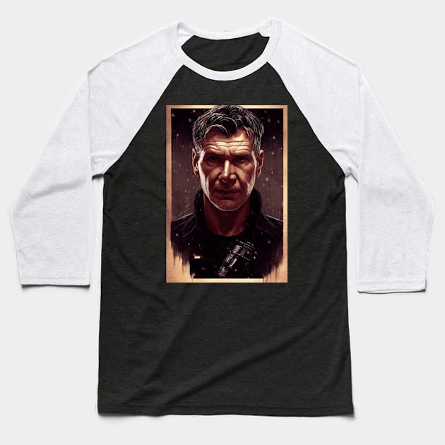 Rick Deckard - Blade Runner Baseball T-Shirt by NeonOverdrive